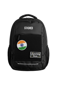 Stashed Drop 001 modular tech backpack with SwiftPanel™ system — front view — view 1
